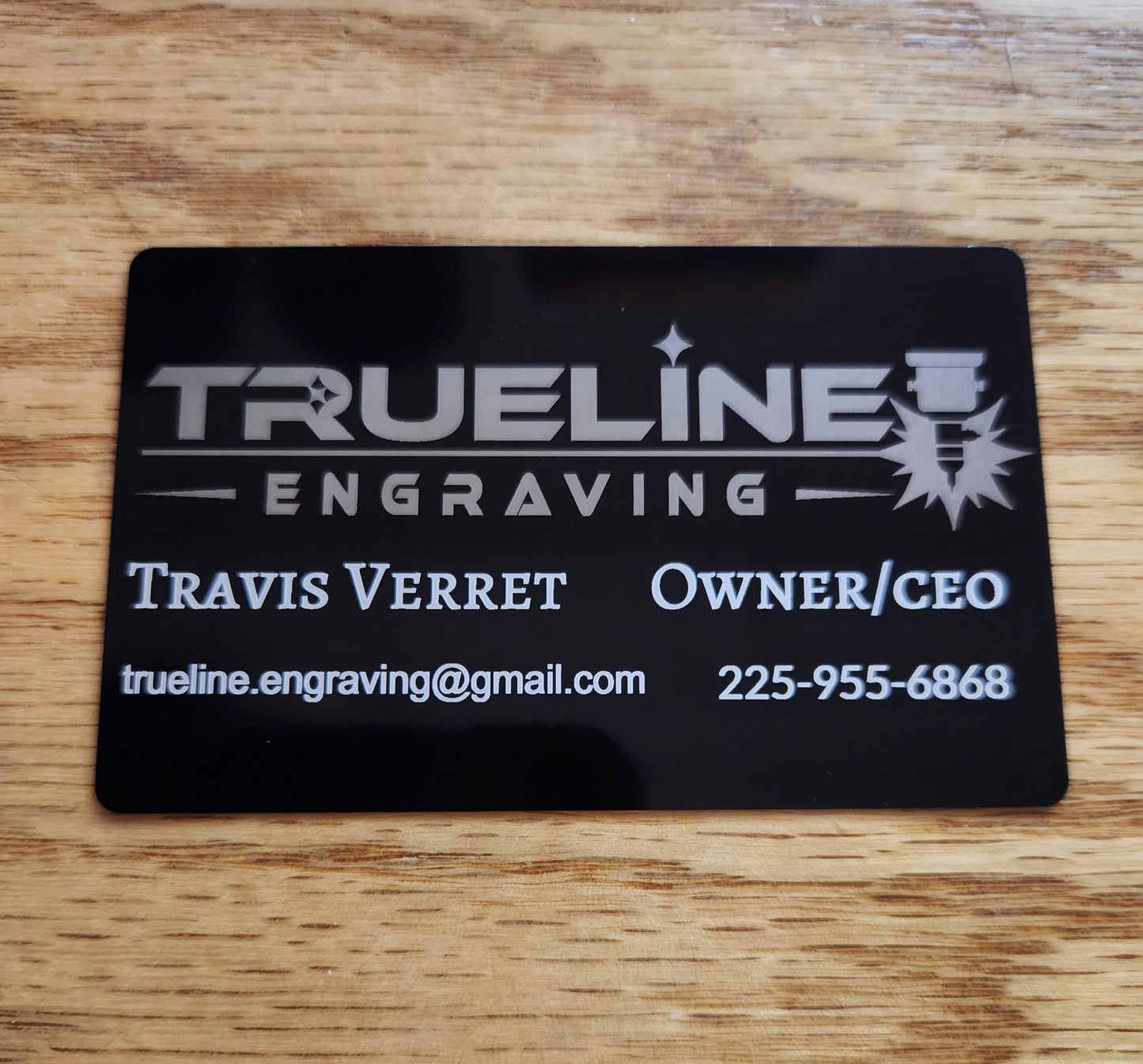 25 - Metal Business Cards Front and Back